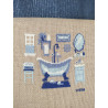 Broderie Petite salle de bain bleue