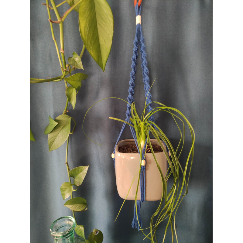 Macramé support plante (torsadé)