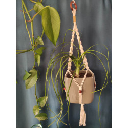 Macramé support plante (torsadé)