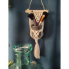 Macramé petit support pot (pour accessoires maquillage)